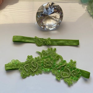 Kelley Lace garter,Green Wedding Garter,Kelley Green Wedding,Green Wedding Garter,Wedding,Plus Size Wedding Garter,Kelley Green Wedding