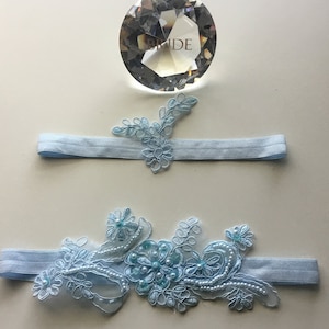 Soft Blue Lace garter, Garter ,Something Blue Wedding, Wedding Garter,Plus Size Bride,Bridal Garter,WQedding,Beaded Wedding garter,Beaded