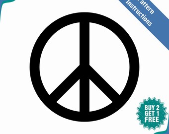 Book folding pattern - Peace Symbol - 140 folds + Tutoriel - 804