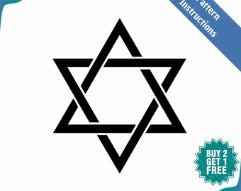 Book folding pattern &quot;Cut&Fold&quot; - Star of David - 120 folds + Tutoriel - 803