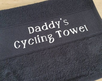 Cycling Towel~Daddy's Cycling Towel~Cycling Gifts~Bike Towel~Cycling Lover Gift~Gift for Daddy~Bike Gifts~Fitness Gifts~Gifts Under 15