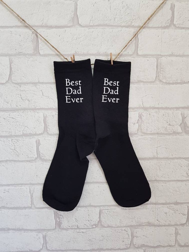 Best Dad Ever Socks~Personalised Dad Socks~Father/'s Day Gift~Present for Dad~Gift for Daddy~Dad/'s Birthday present~Custom Cotton Socks