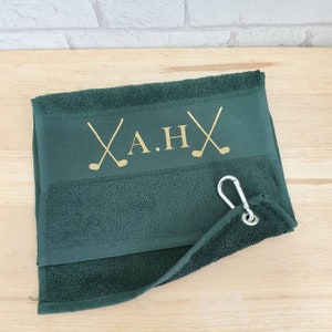 Personalised Golf Towel~Initials Golf Towel~Golf Gifts~Golf Lover Gift~Gifts for Him~Gift Under 10