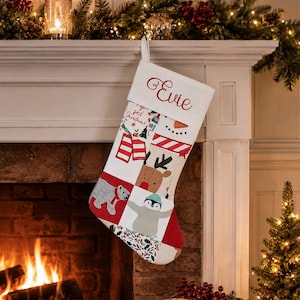 Keepsake Christmas Stocking~Personalised Child's Stocking~Xmas Stocking~Baby Clothes Stocking~Patchwork Christmas Stocking~Christmas