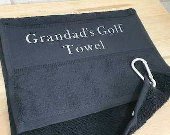 Serviette de golf de grand-père ~ Cadeau de golf ~ Cadeau pour grand-père ~ Serviette de golf personnalisée ~ Cadeaux pour lui ~ Cadeaux de moins de 10 ans