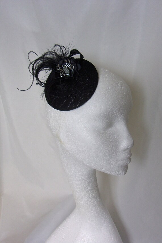 Elegant Black Fascinator with Feather Accents Amazon.com: Needzo Black Fascinator Hat for Women, Derby and  main image 2