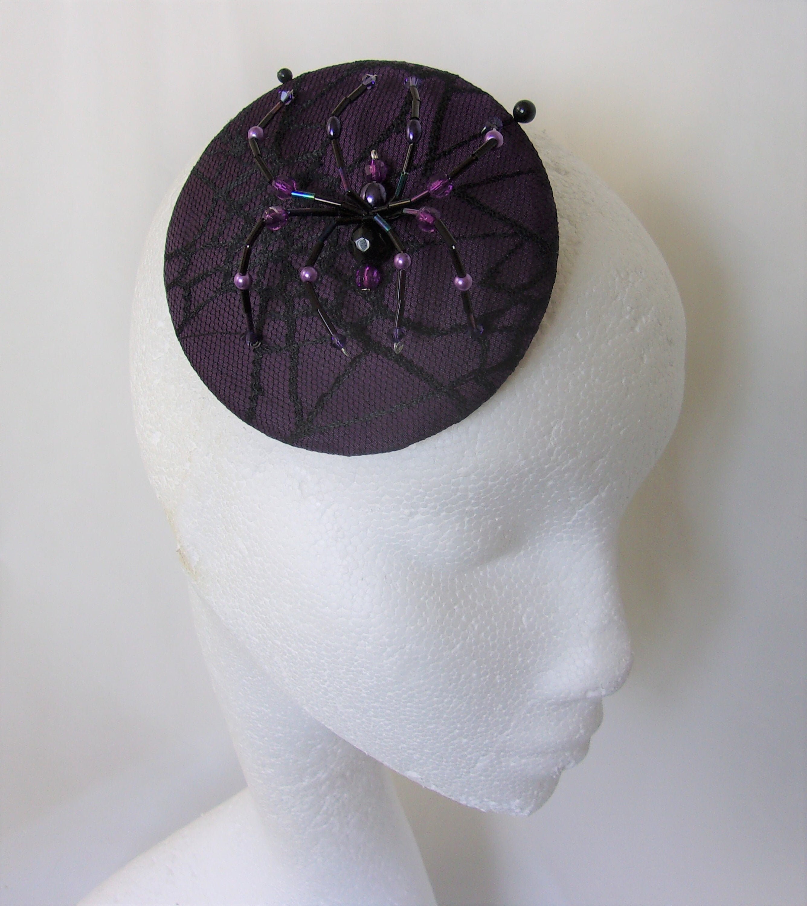 Aubergine \u0026 Black Crystal Spider Cobweb 