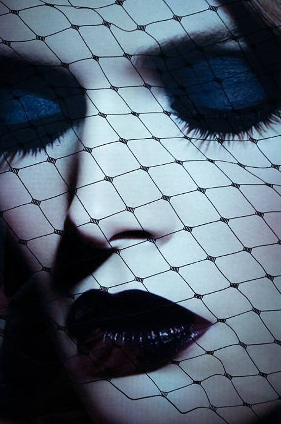 Voile Noir De Veuve Joyeuse Bandeau De Fard à Joues De Cage à Oiseaux Avec Des Peignes Goth Gothique Enterrement Burlesque Voiles De Mariage Sur