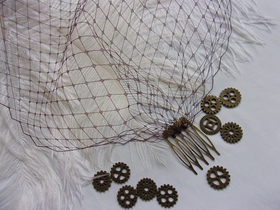Brown Birdcage Veil - Etsy display picture 3