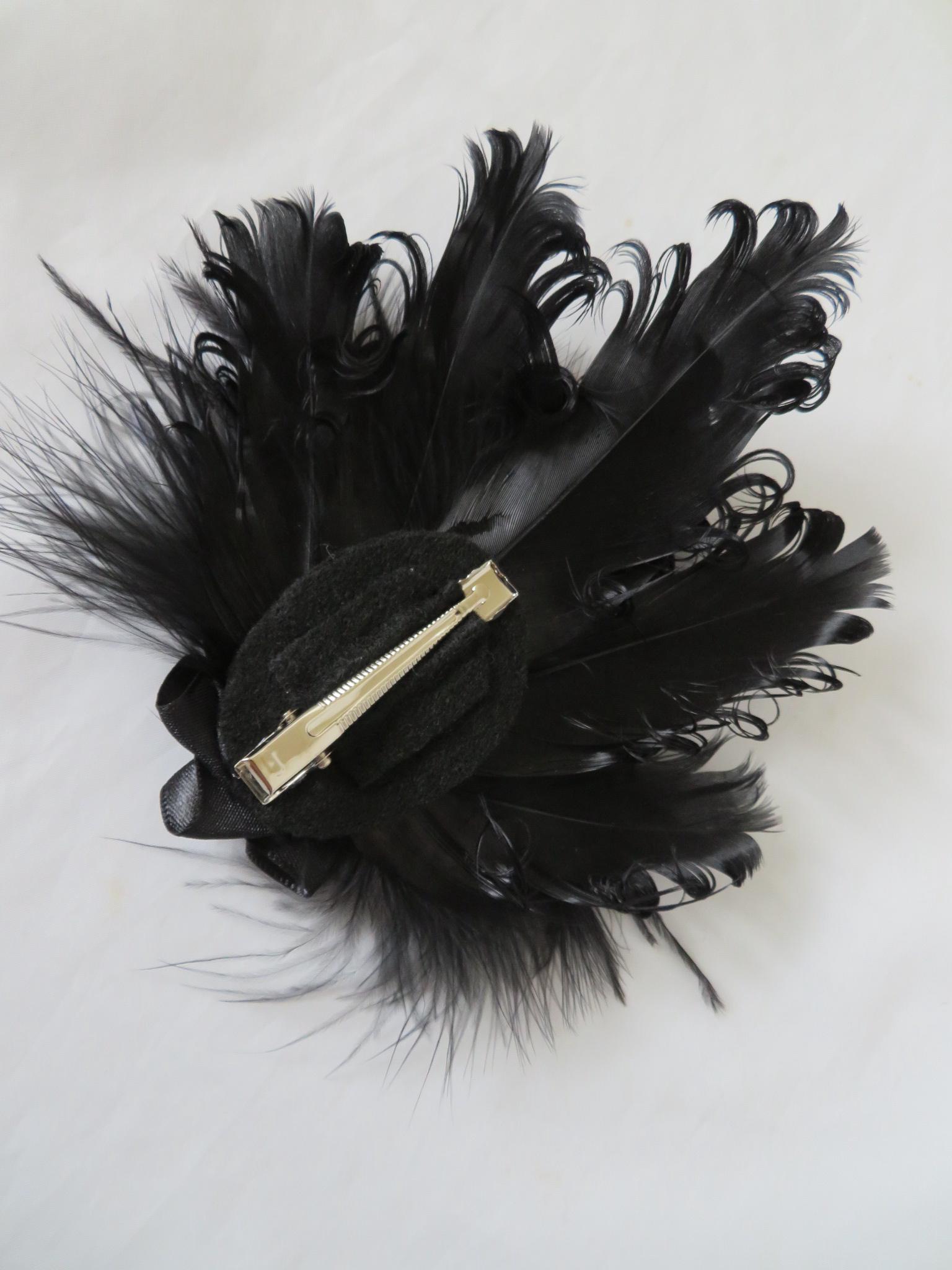 Small Black Vintage Witchy Goth Feather & Pentagram  display picture 1