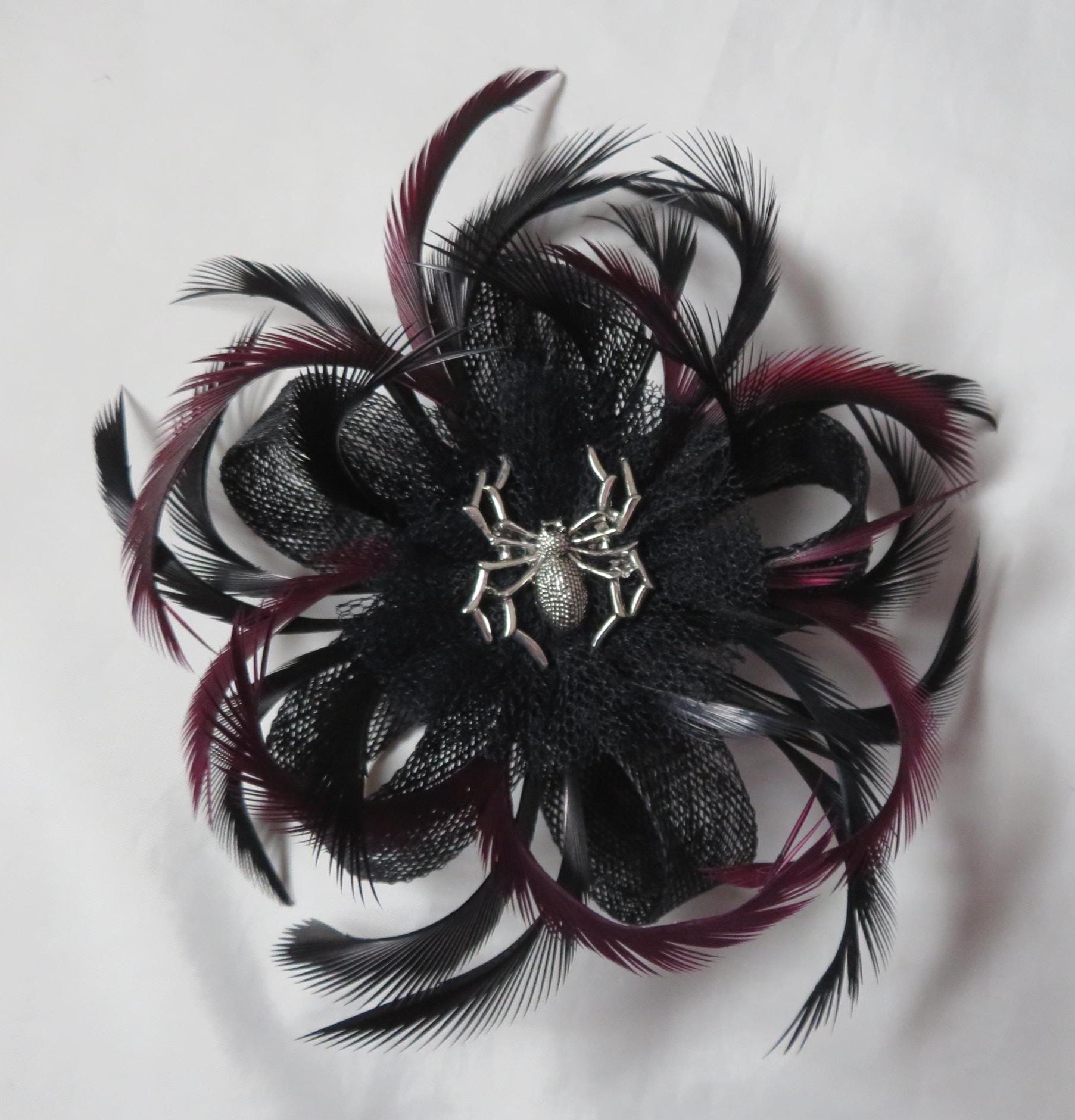 Clip Fascinator Burgundy Black - Etsy