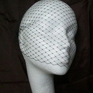 Black Classic Birdcage Veil - Soft Blusher Bandeau - Goth Gothic Bride Wedding Veils Funeral Dark Halloween- Made to Order bild 3