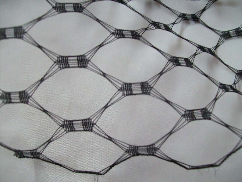 Gothic Bride Wedding Soft Waffle Weave Retro Birdcage Blusher Bandeau Veils with Combs Black Vintage Veil Ready Made