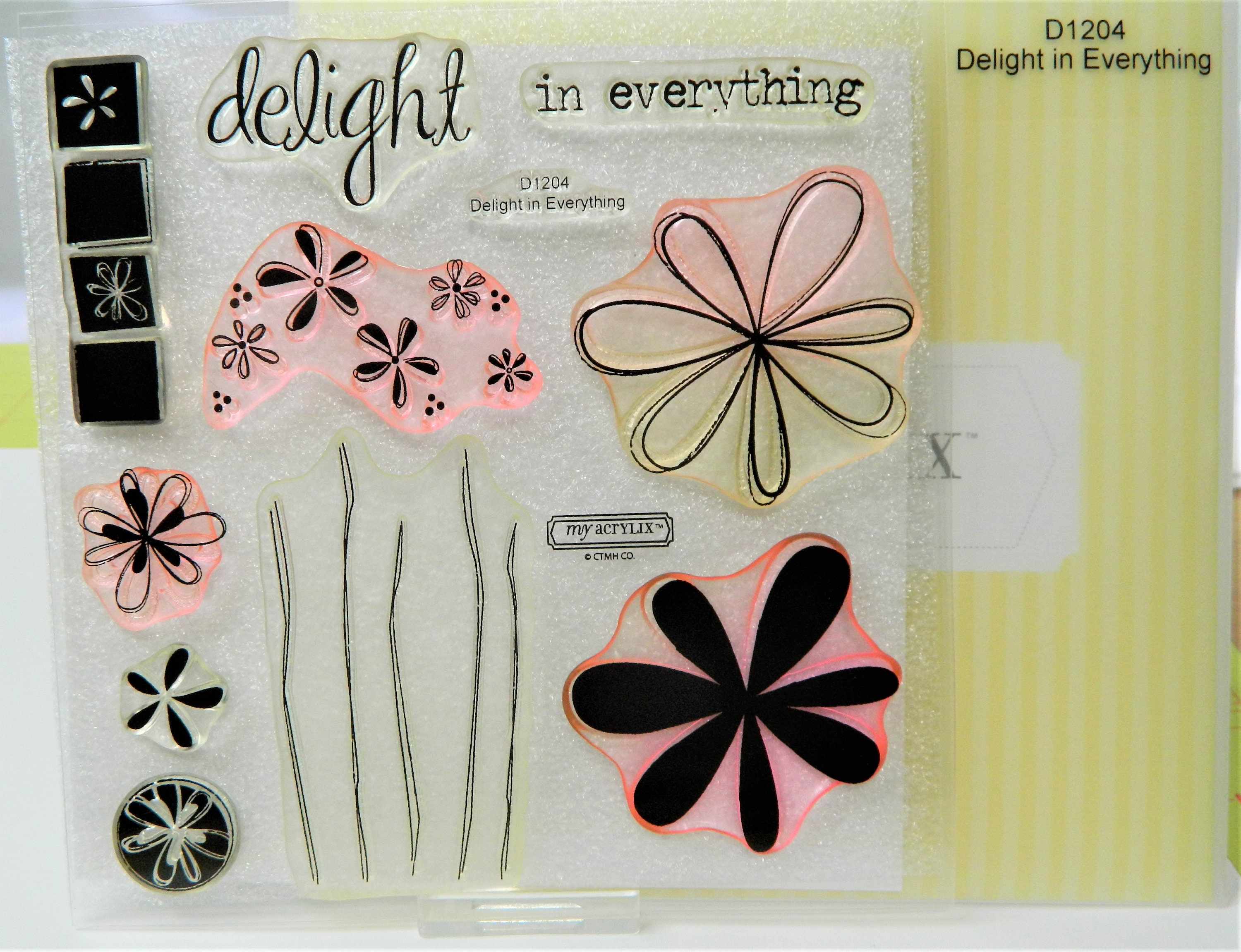 Retired Close to My Heart My Acrylix Stamp Set Delight in Everything