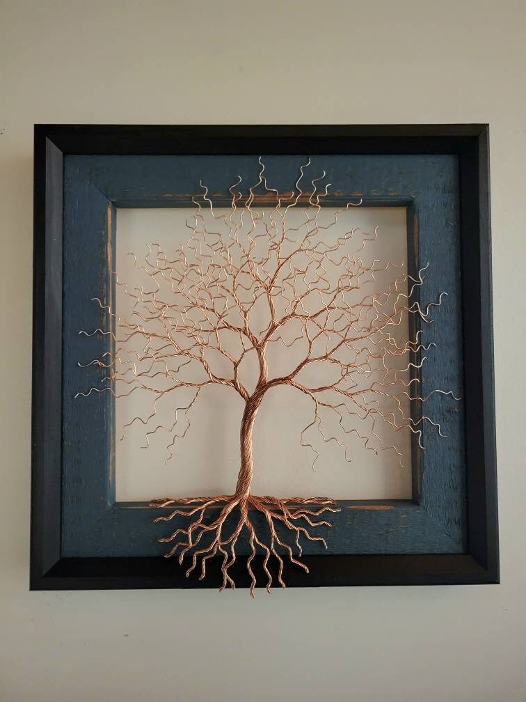Copper Wire Tree. Made to Order Wire Art. Metal Art. Copper Wire