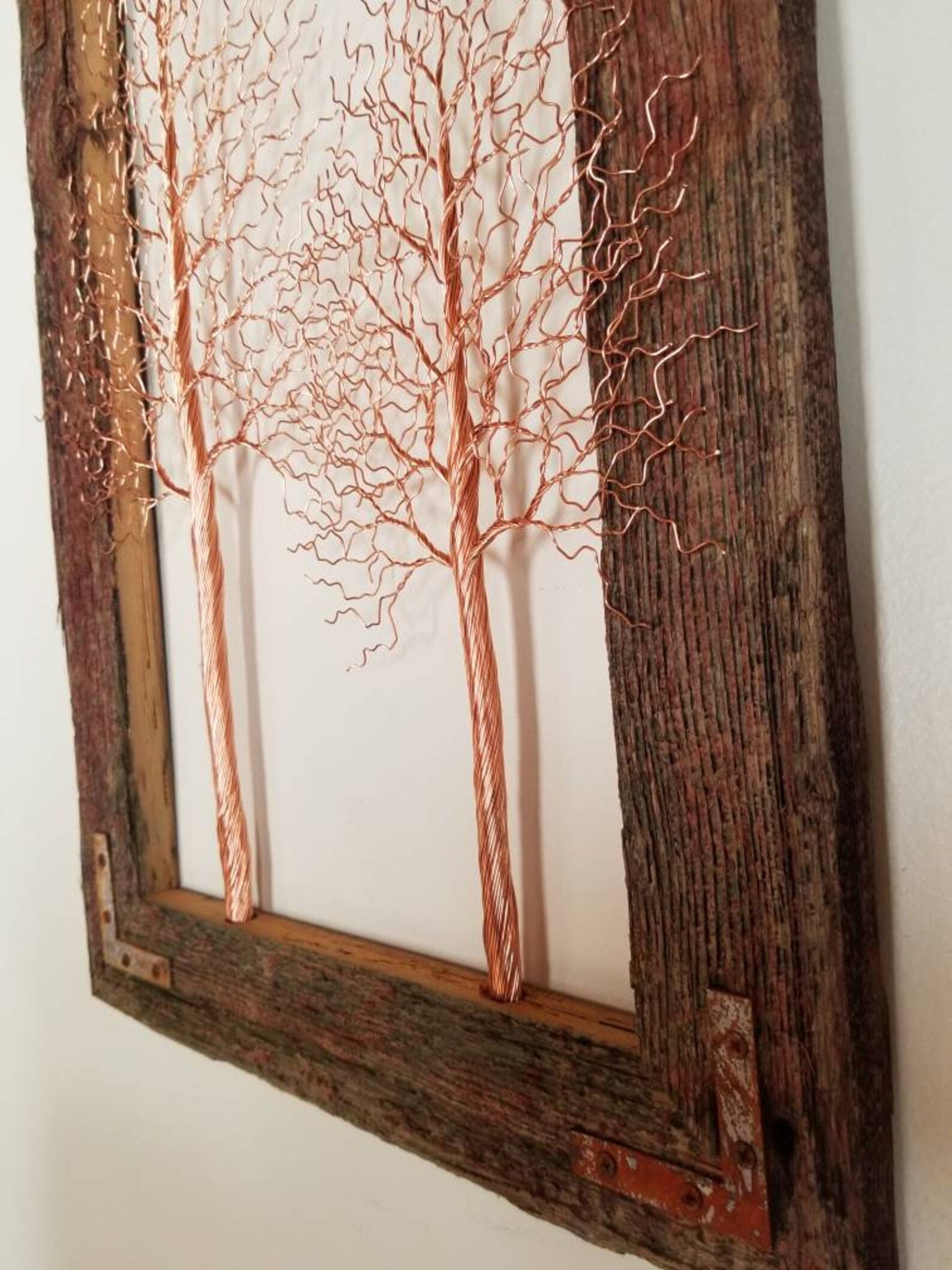 Copper wire birch trees. Wire art. Metal Art. Wall decor. Etsy