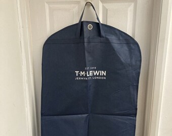 Pack of 5 T.M Lewin Navy Blue Dress Suit Carrier Garment Bag Cover - Zipped NEW