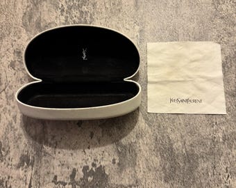ヴィンテージ YSL ブラック メガネケース：イヴ・サンローラン クラム 