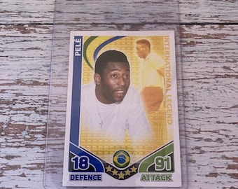 Pele Topps voetbalruilkaart - Match Attax voetbalkaart Brazilië