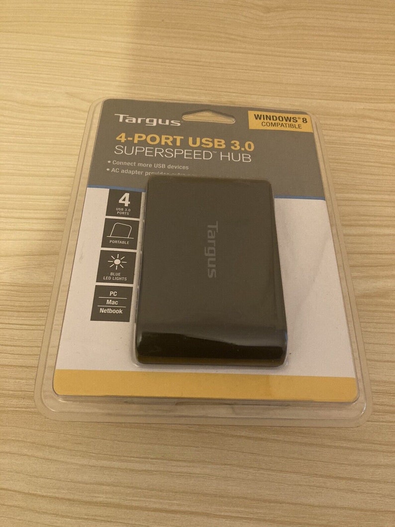 Targus usb 30 4-port hub hub 4 x superspeed usb desktop ach119eu image 1