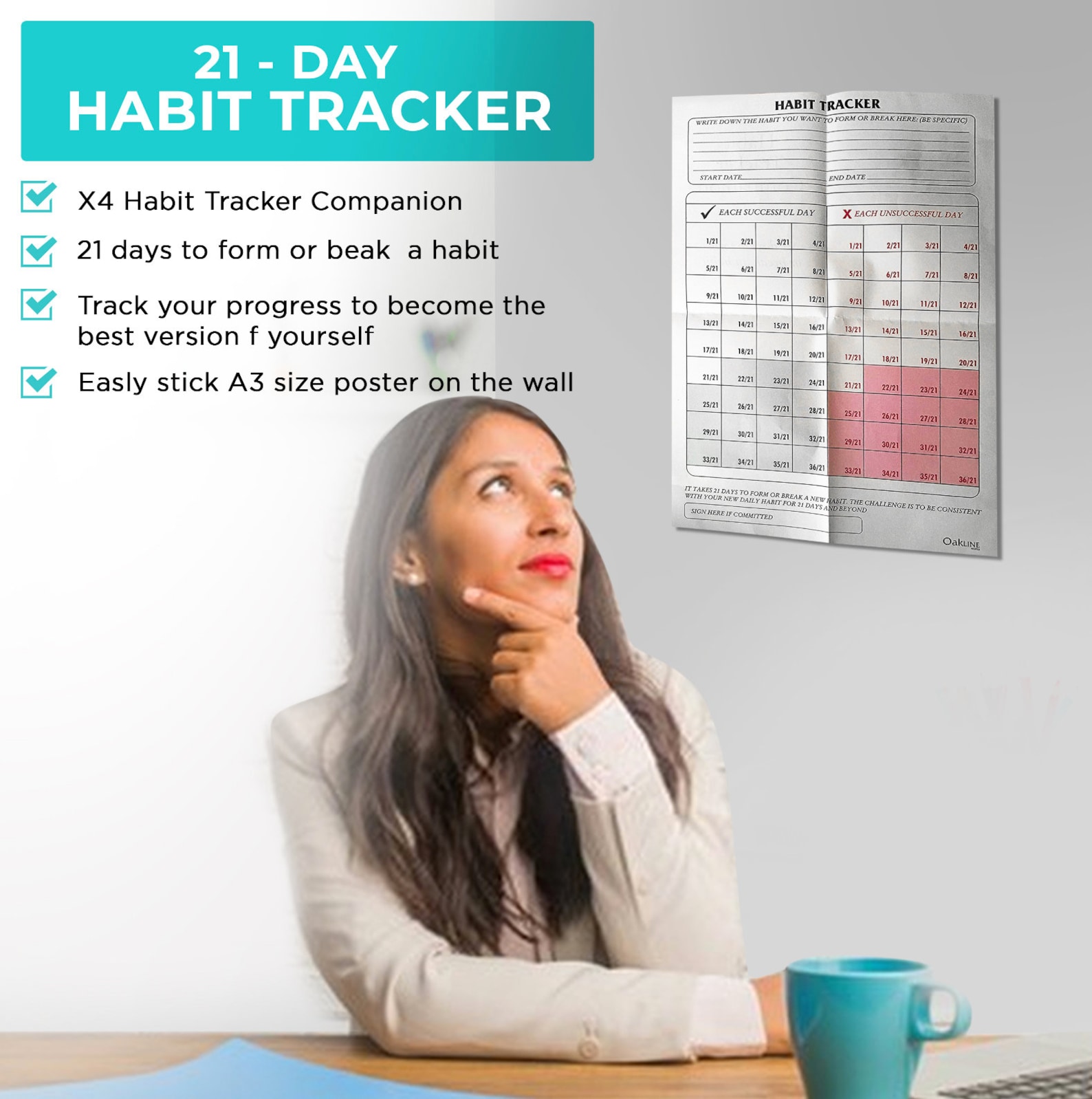 Atomic Habits Habit Tracker Chart Poster Size A3 X4 in a Etsy Israel