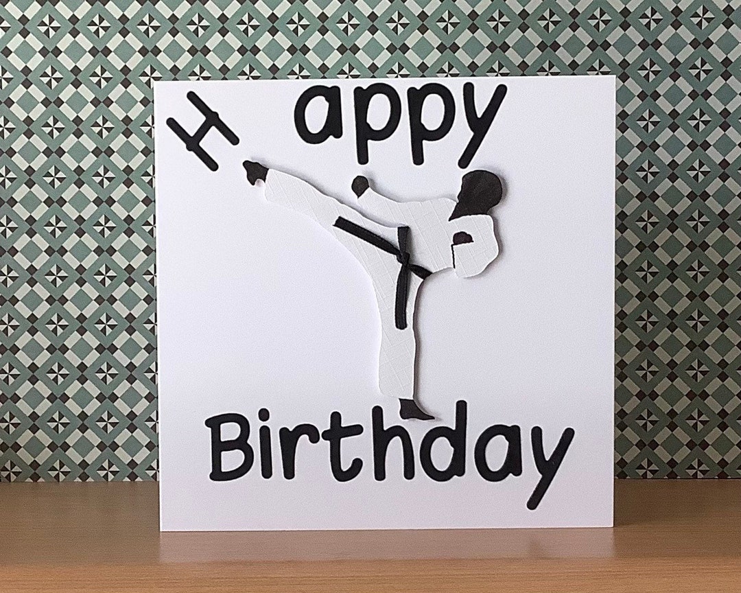 Modern Martial Arts Birthday Card Judo Karate Taekwondo - Etsy