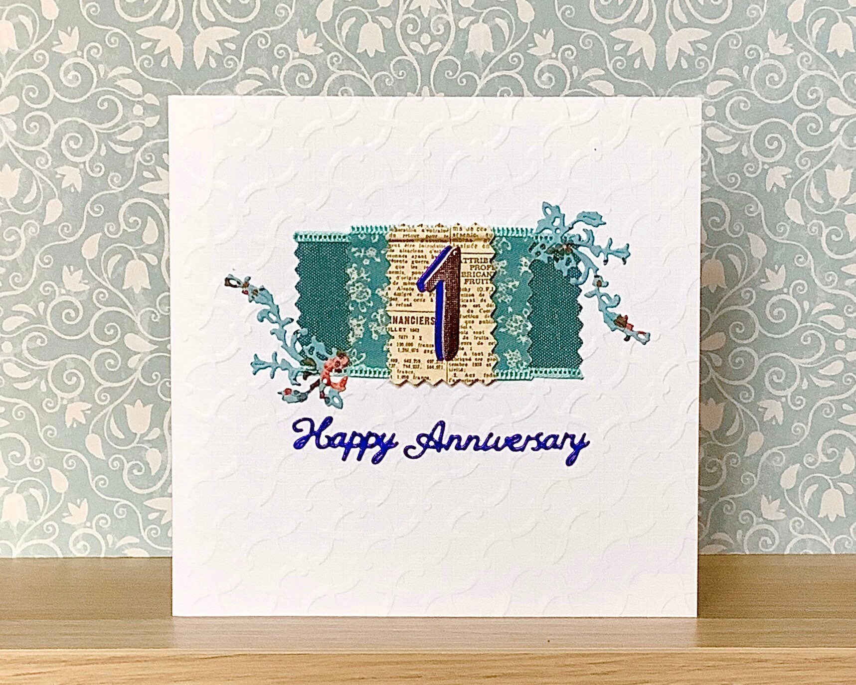 1st Anniversary Card Paper Anniversary for 1 Year Together | Etsy