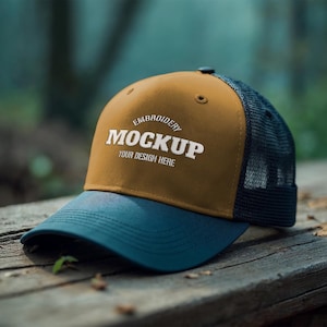 Baseball Cap Mockup – 4 Color Options – High-Resolution JPEG – Instant Download