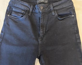 Just Black High Waist Black Skinny Jeans: Ankle Length Denim, Size 29