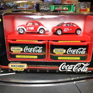 Matchbox Collectibles Coca Cola 1962 & 1998 VW Beetles Die-Cast 1:64 Scale