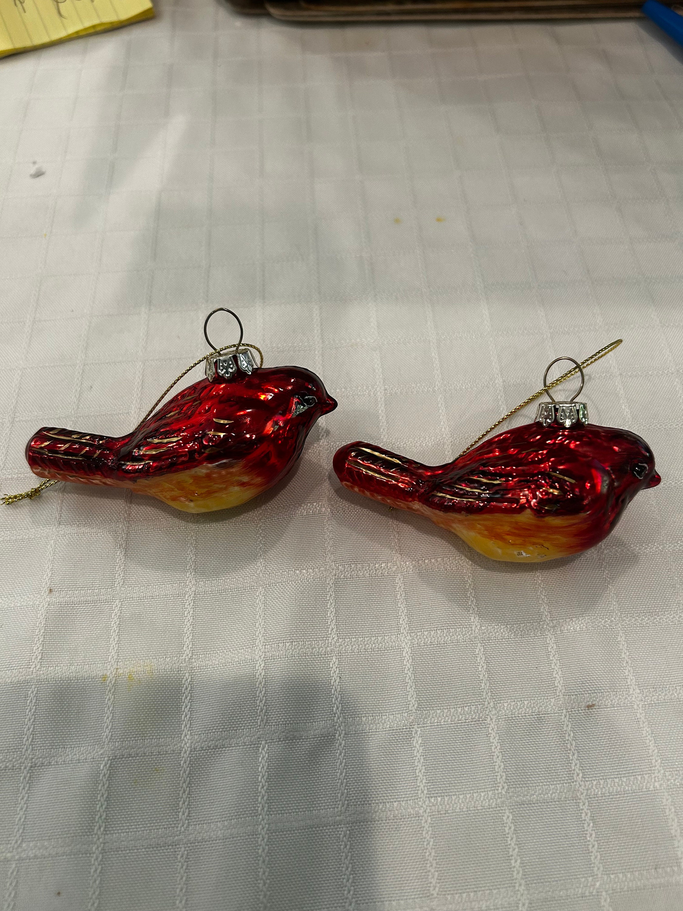 Aurora Lights Set of Six Glass Bird Ornaments Etsy
