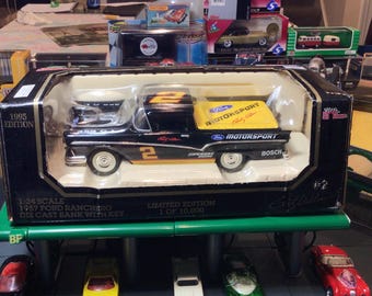 Racing Champions Rusty Wallace NASCAR Black Ford Ranchero # 2 Bank 1/24 DieCast W/Key