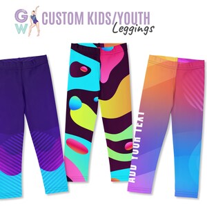 Gymnastics Christmas Leggings, Holidays Leggings, Dance Christmas Leggings, Gymnastics Gift, Dance Gift, Gymnastics  Xmas, Youth Leggings