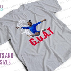 Gymnastik-T-shirt, Simone Goat-T-shirt, Gymnastik-T-shirt för vuxna och barn, Gymnastik-OS-T-shirt, Gymnastikpresent, bild 1