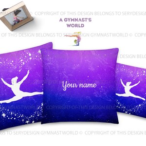 Gymnastics/Dance Pillows, Gymnastics Decor, Gymnastic Gift, Gymnastic Travel Pillow, Gymnastics Throw Pillows, Personalized Pillows