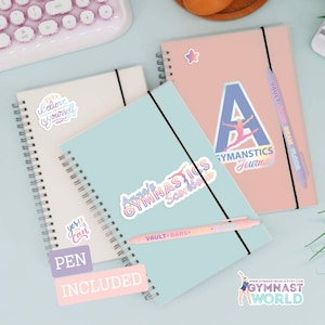 Gymnastics Scorebook, Gymnastics Meet Score, Gymnastics Journal with Gel Pen, Gymnastics Gift, Gymnastics Score Labels, DIY Journal.