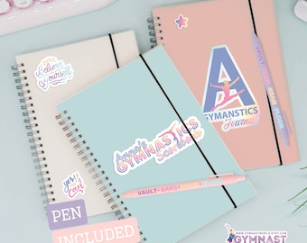 Gymnastics Scorebook, Gymnastics Meet Score, Gymnastics Journal with Gel Pen, Gymnastics Gift, Gymnastics Score Labels, DIY Journal.