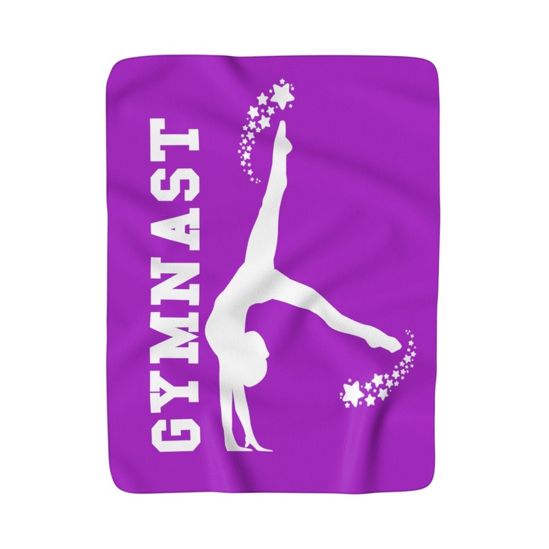 Gymnastics Blanket Sherpa Fleece Blanket Gymnastics Gift Etsy