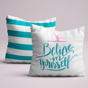Gymnastics Pillow, Gymnastics Decor, Gymnastic Gift Idea, Gymnastic Print, Throw Pillow, Dance Pillow, Gymnastics Decor,