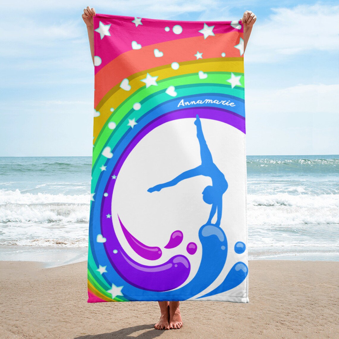 Gymnastics Beach Towel, Dance Beach Towel, Beach Towel, Dance Gift