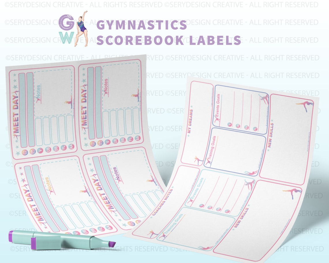 Gymnastics Scorebook Gymnastics Meet Score Gymnastics Etsy
