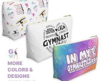 Gymnastics Pouch, Dancer Pouch, Dance Gift, Gymnastics Gift, Makeup Pouch, Pens Pouch, Gymnastic Bag, Gymnsat Pouch,  T-bottom Pouch