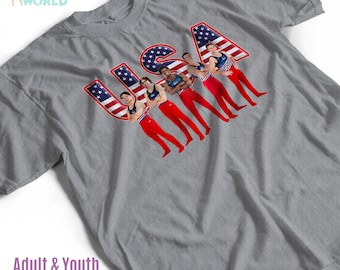 Gymnastik herrlag, Gymnastik-T-shirt för pojkar, Gymnastik, Gymnastik-T-shirt för vuxna/barn, Gymnastik-OS-T-shirt, Gymnastikpresent
