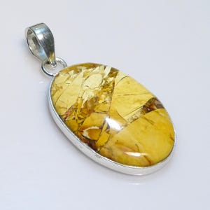 Brecciated Jasper Gemstone 925 Sterling Silver Pendant Handmade Jewelry | 17