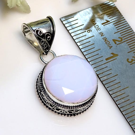 Ciondolo In Argento Sterling 925 Con Opale Bianco - Collane - Foto 12