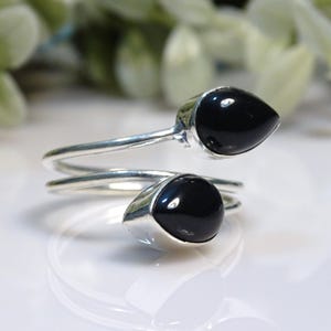 Black Onyx Gemstone 925 Sterling Silver Ring Handmade Jewelry Size-  10.75 | 773