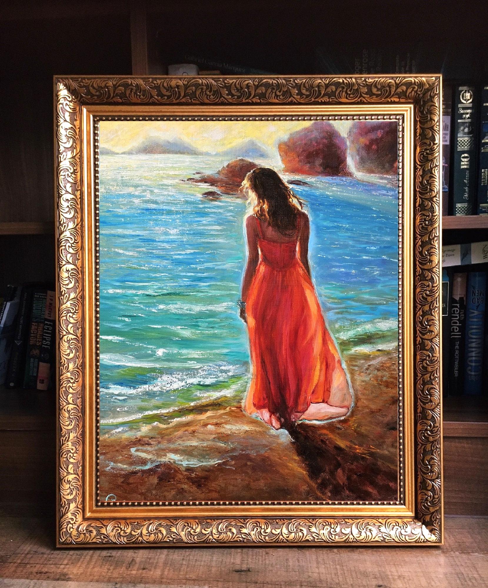 Painting on Commission. Seascape. Original Oil Painting: Woman in Red Dress. Landscape, Beach, Portrait - Etsy Canada Painting on Commission. Seascape. Original Oil Painting: Woman in Red Dress. Landscape, Beach, Portrait - Etsy Canada
