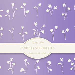 VioletTe Silhouette Svg und Png Bundle, Violet svg, Floral Svg, Cricut, Cutfile, Flower Silhouettes, Geburtsblume, Blumen Svg, Sublimation