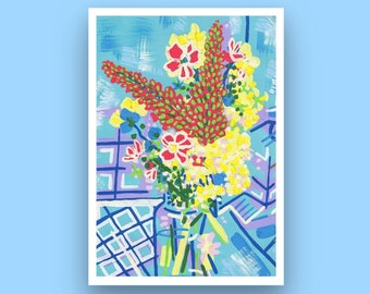 Wildflower Wall Art | Wildflower Print, Floral Art Print A4, Botanical Wall Art, Botanical Art Print, Flowers Artwork, Flower Wall Decor