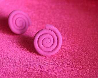 Pink Polymer Clay Earrings | Bubblegum Pink Stud Earrings, Stocking Filler for Daughter, Small Gift for Sister, Comfortable Everyday Earring